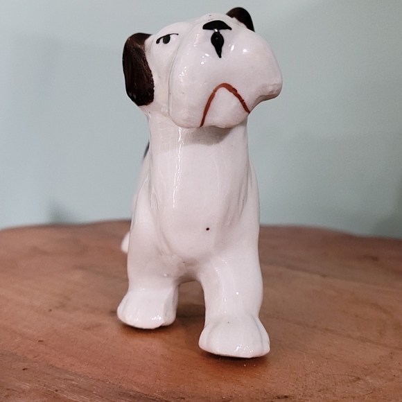 Vintage Handpainted Ceramic Boston Terrier Figure 3" - Picture 7 of 8